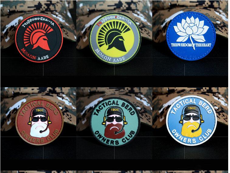 Magical badge outdoor bagpack national flag badge army fans strap PVC shoulder badge UD16602 